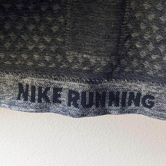 Nike Heathered Blue Colorblock Quarter Zip Fitted‎ Run Top - S Lightweight Layer - Picture 8 of 16